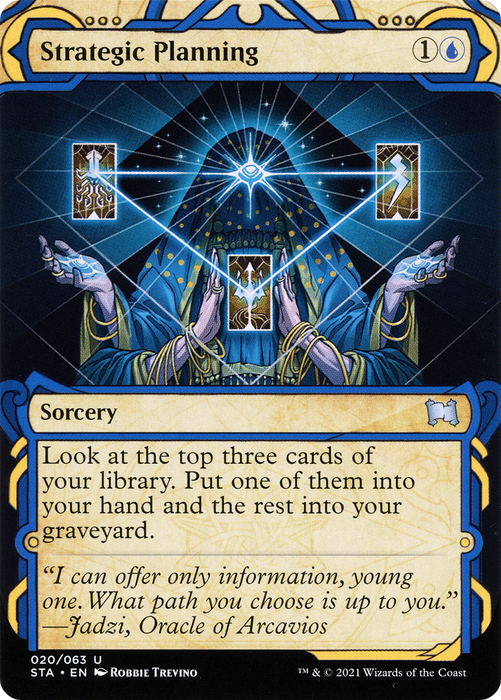 Strategic Planning (STA-020) - uncommon: (Showcase) (Borderless) - Foil