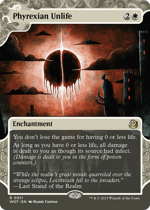 Phyrexian Unlife (WOT-011) - rare: (Showcase) (Borderless)