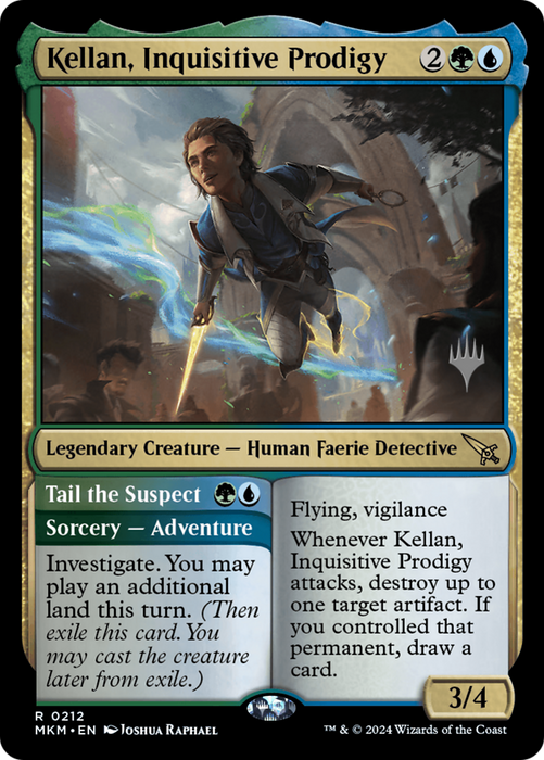 Kellan, Inquisitive Prodigy // Tail the Suspect (PPMKM-212P) - rare - Foil