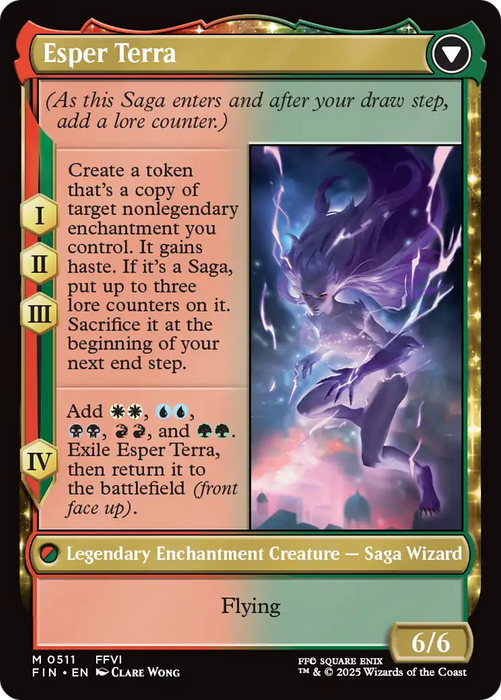 Terra, Magical Adept // Esper Terra (FIN-511) - mythic: (enchantment, Extended Art)