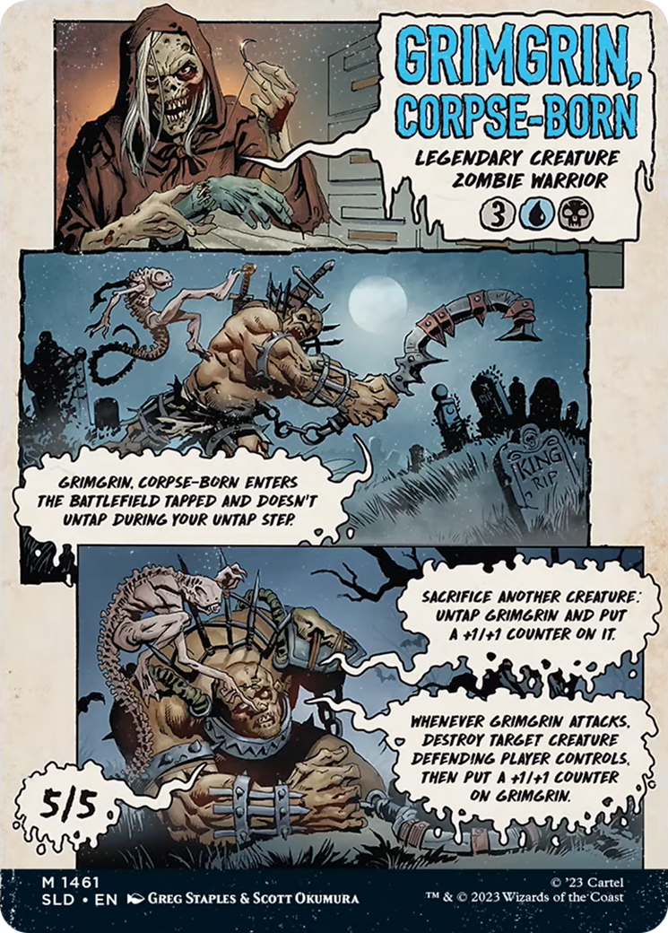Grimgrin, Corpse-Born // Grimgrin, Corpse-Born (SLD-1461) - mythic: (Full Art) (Borderless)