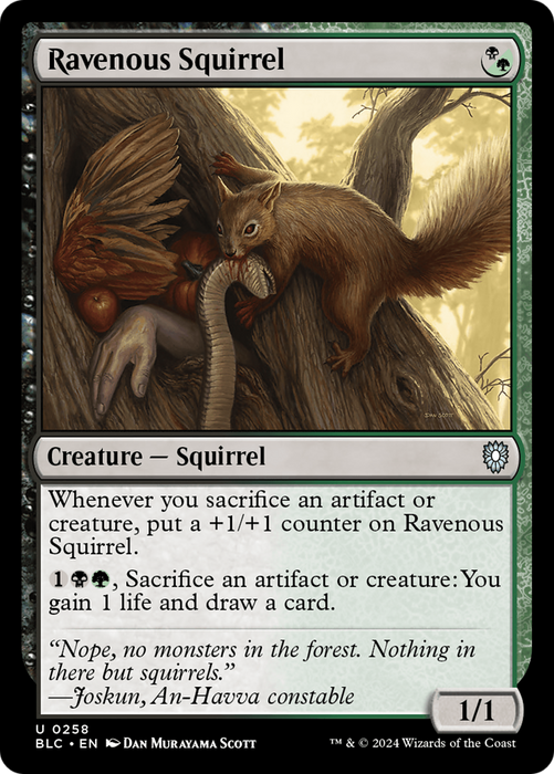 Ravenous Squirrel (BLC-258) - uncommon