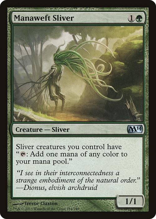 Manaweft Sliver (M14-184) - uncommon - Foil