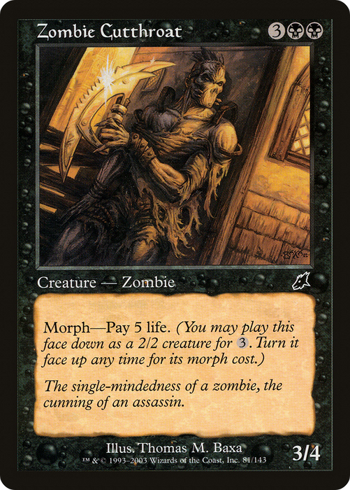 Zombie Cutthroat (SCG-081) - common