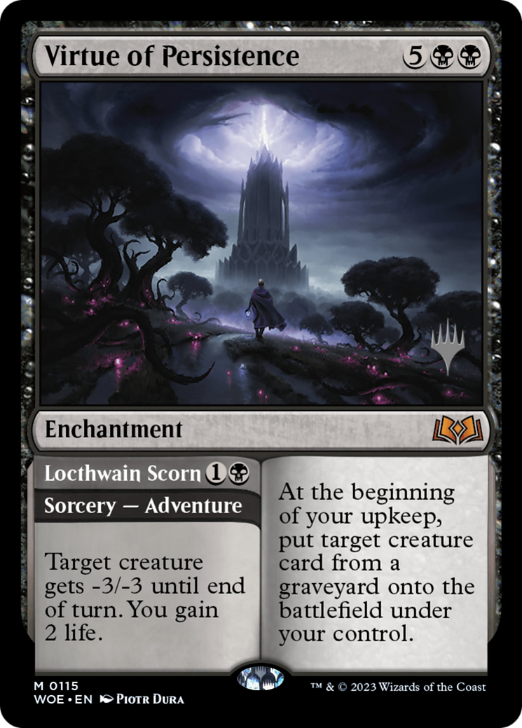 Virtue of Persistence // Locthwain Scorn (PPWOE-115P) - mythic - Foil