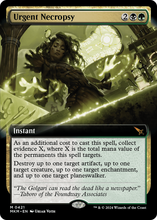 Urgent Necropsy (MKM-421) - mythic: (Extended Art) - Foil