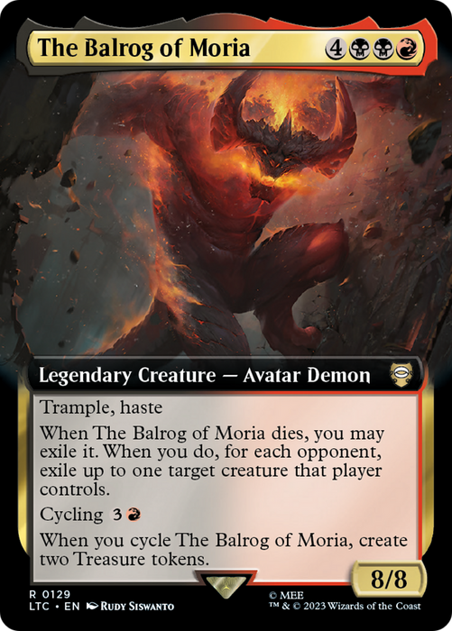 The Balrog of Moria (LTC-129) - rare: (Extended Art)