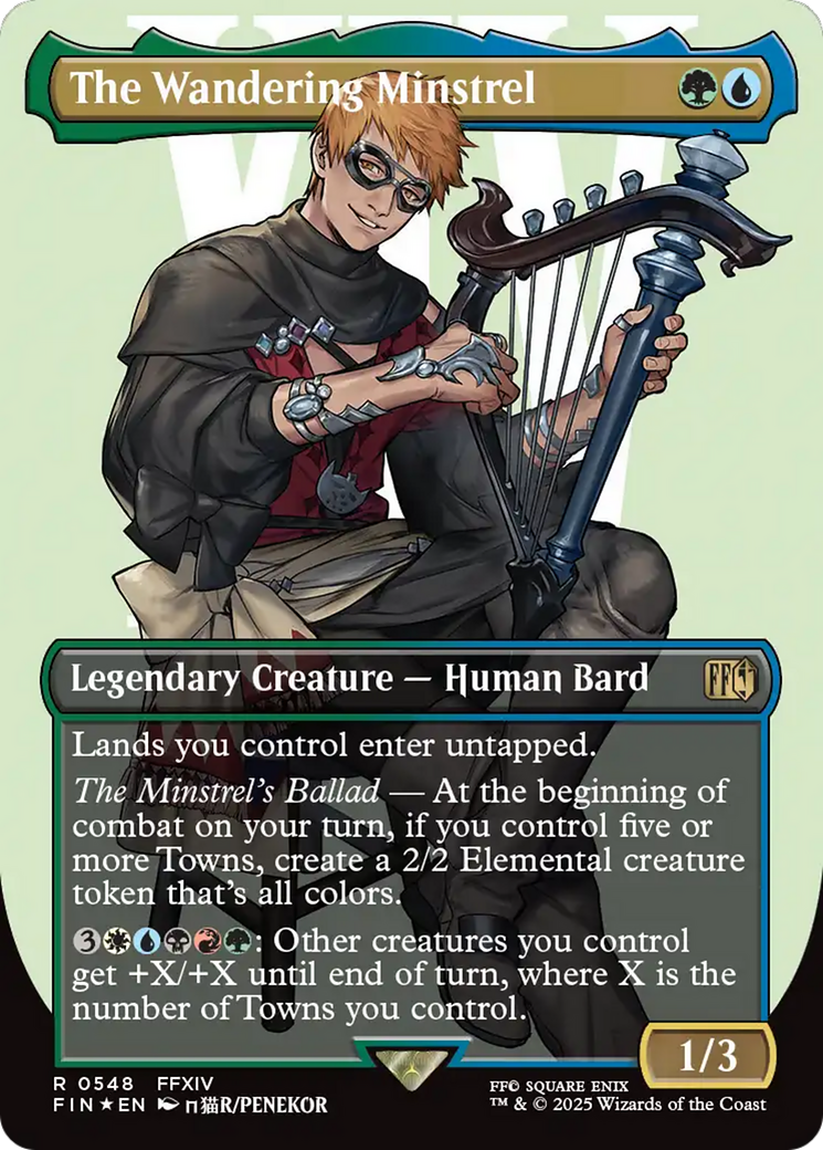 The Wandering Minstrel (FIN-548) - rare (Borderless) - Foil