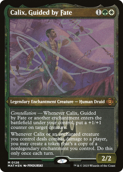 Calix, Guided by Fate (MAT-126) - mythic: (enchantment) - Etched Foil