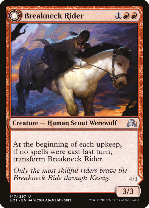 Breakneck Rider // Neck Breaker (SOI-147) - uncommon: (Double Faced Transform) - Foil