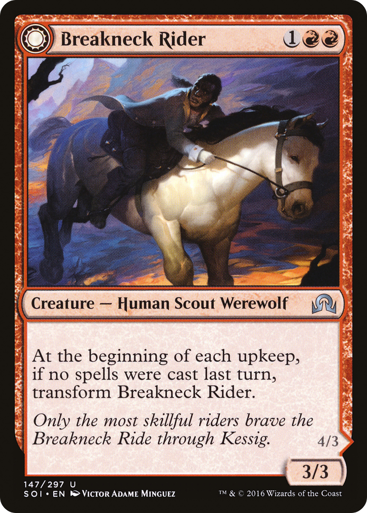 Breakneck Rider // Neck Breaker (SOI-147) - uncommon: (Double Faced Transform) - Foil