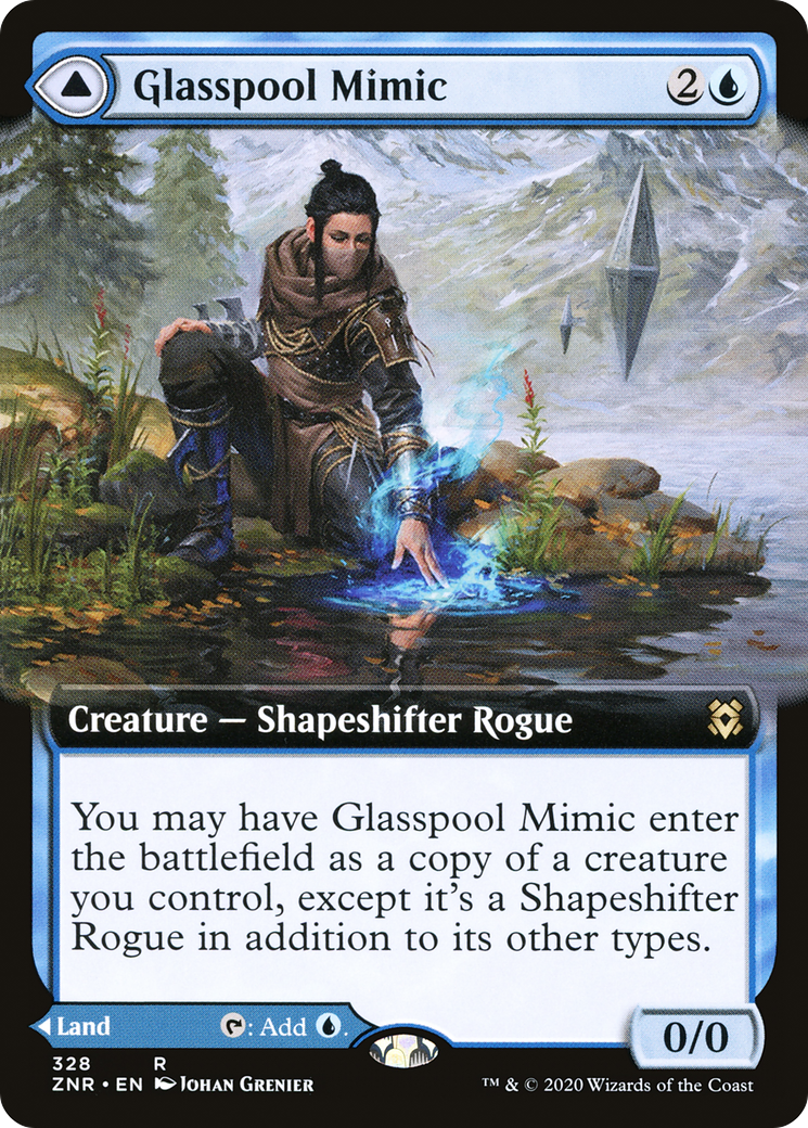 Glasspool Mimic // Glasspool Shore (ZNR-328) - rare: (Extended Art)