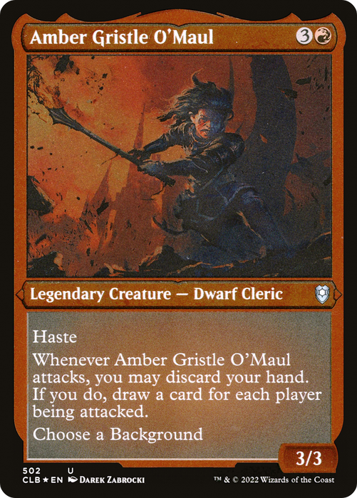 Amber Gristle O'Maul (CLB-502) - uncommon - Etched Foil