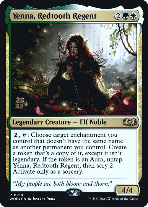 Yenna, Redtooth Regent (PRE-219S) - rare - Foil
