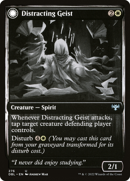 Distracting Geist // Clever Distraction (DBL-276) - uncommon: (Double Faced Transform)