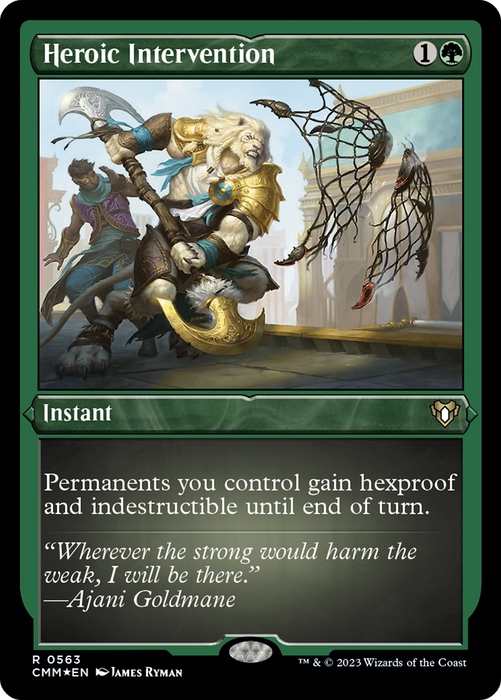 Heroic Intervention (CMM-563) - rare - Etched Foil