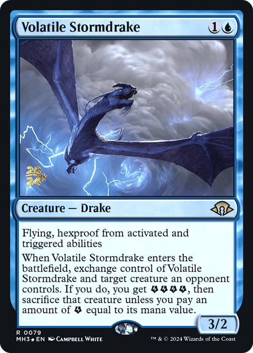 Volatile Stormdrake (PRE-79S) - rare - Foil