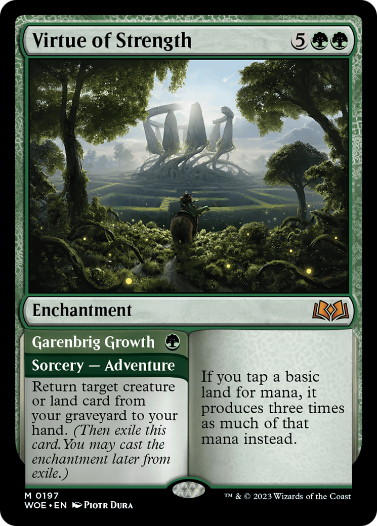 Virtue of Strength // Garenbrig Growth (WOE-197) - mythic - Foil
