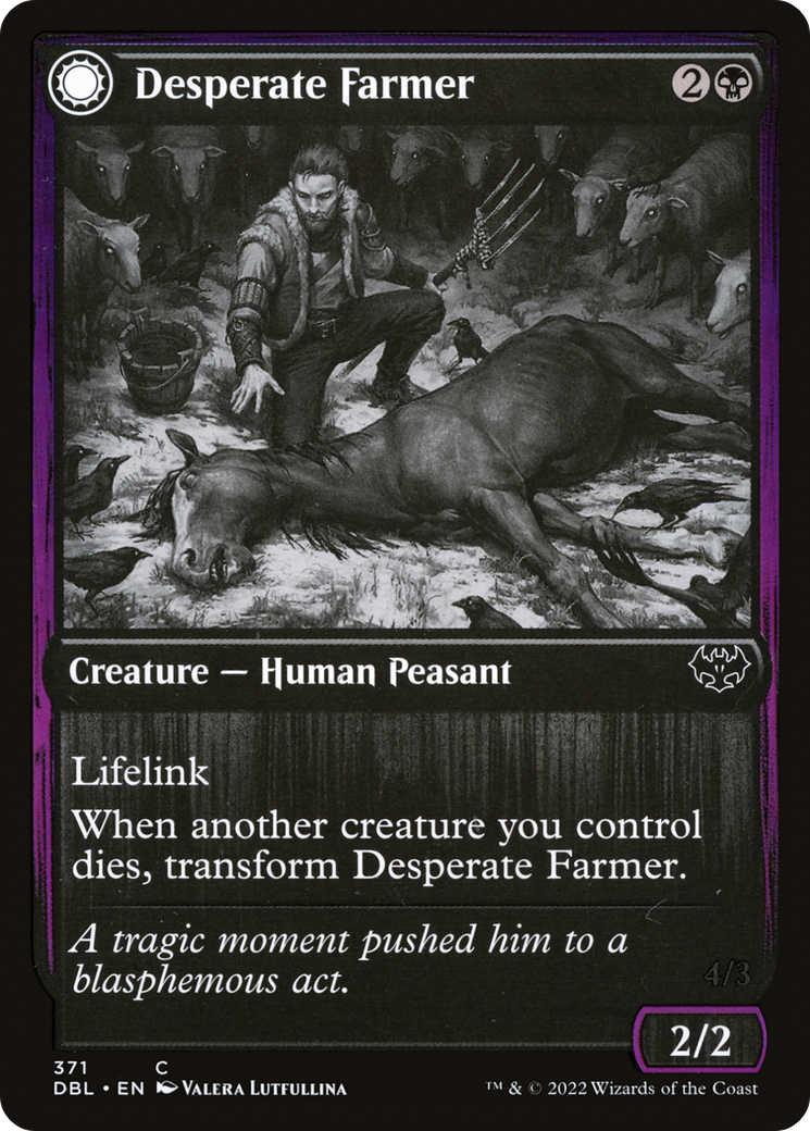Desperate Farmer // Depraved Harvester (DBL-371) - common: (Double Faced Transform)