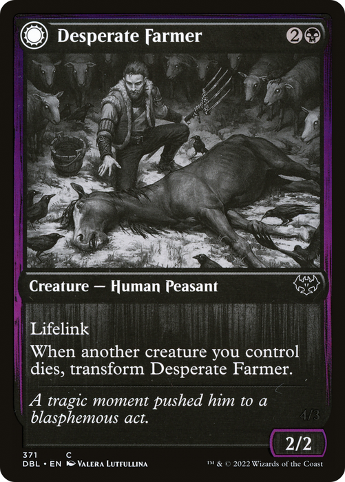 Desperate Farmer // Depraved Harvester (DBL-371) - common: (Double Faced Transform) - Foil