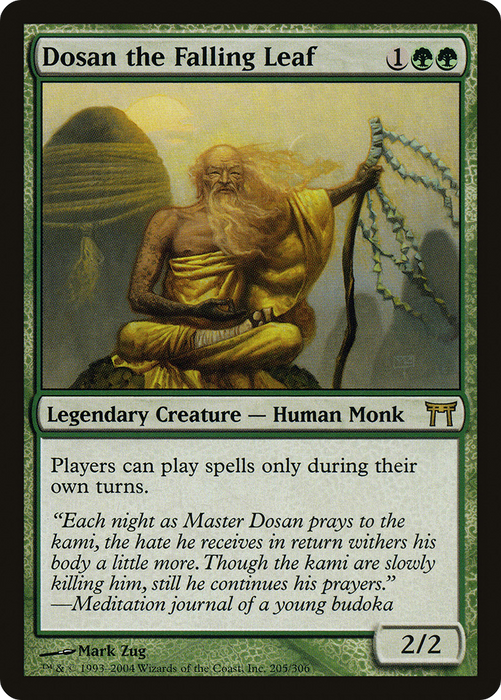 Dosan the Falling Leaf (CHK-205) - rare - Foil