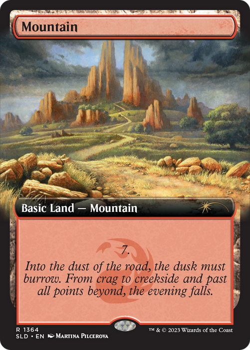 Mountain (SLD-1364) - rare: (Extended Art) - Foil