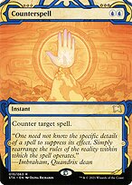 Counterspell (STA-015) - rare: (Showcase) (Borderless) - Etched Foil