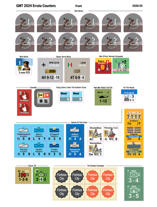 GMT 2024 Errata Counter Sheet (anglais)