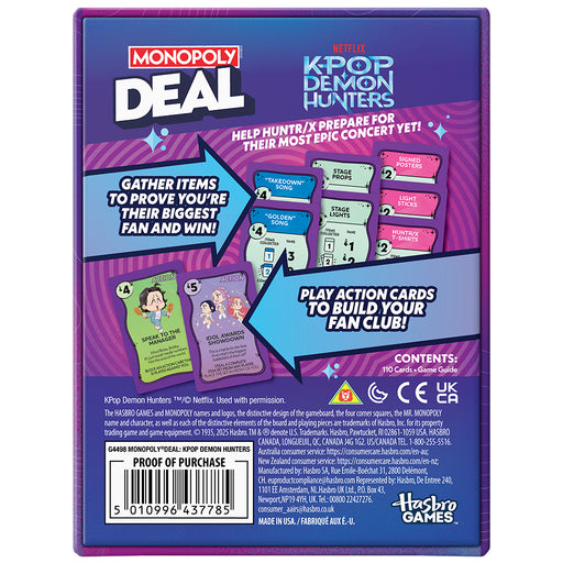 Monopoly Deal: K-Pop Demon Hunters (multilingue)