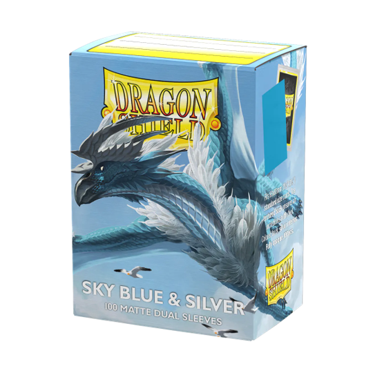 Protecteurs de cartes: Dragon Shield 100ct - Ciel Bleu et Argent (Dual Matte)