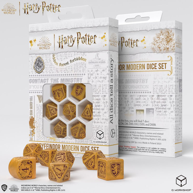 Harry Potter Gryffondor Modern Dice - Or (Ensemble de 7 dés)