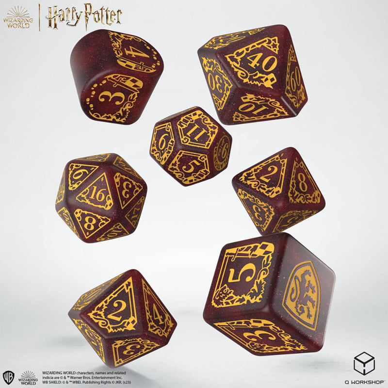 Harry Potter Gryffondor Modern Dice - Rouge (Ensemble de 7 dés)