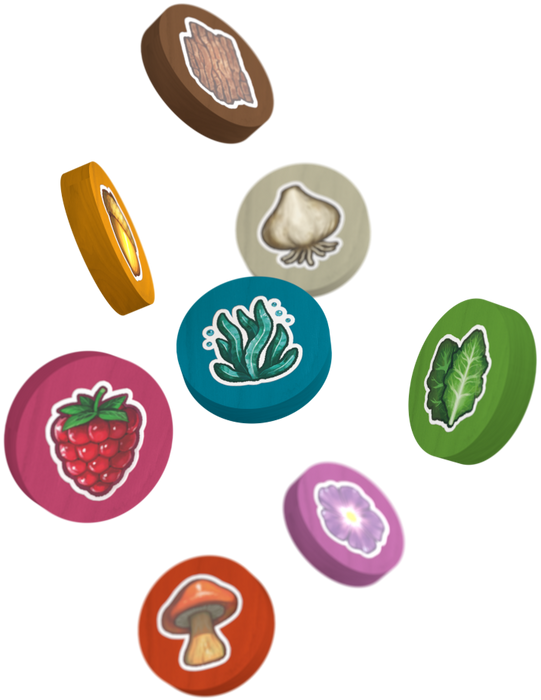Wild Gardens: Premium Wooden Source Token Pack