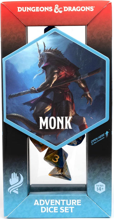 D&D Adventure Dice Monk: Blue/Gold
