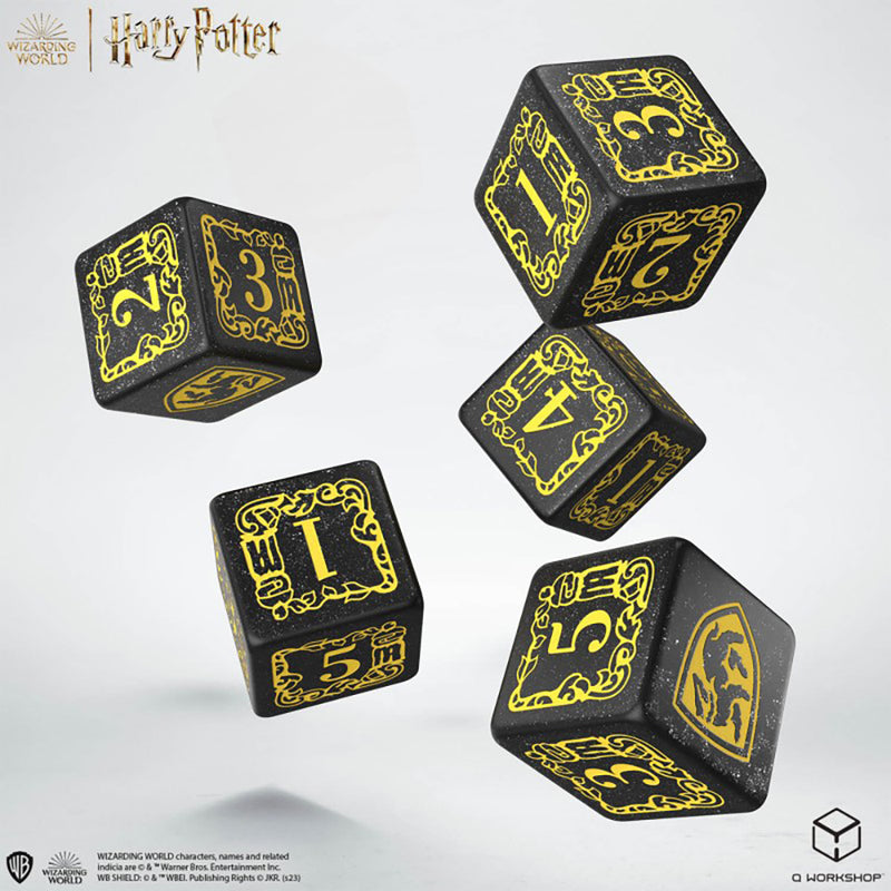 Harry Potter Poufsouffle Modern Dice - Black (Ensemble de 7 dés)