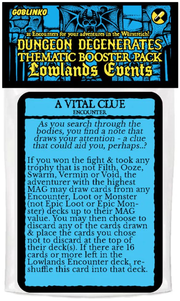 Dungeon Degenerates: Lowlands Events (anglais)