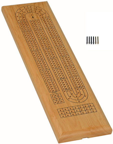 Cribbage: 3 Pistes Bois Naturel