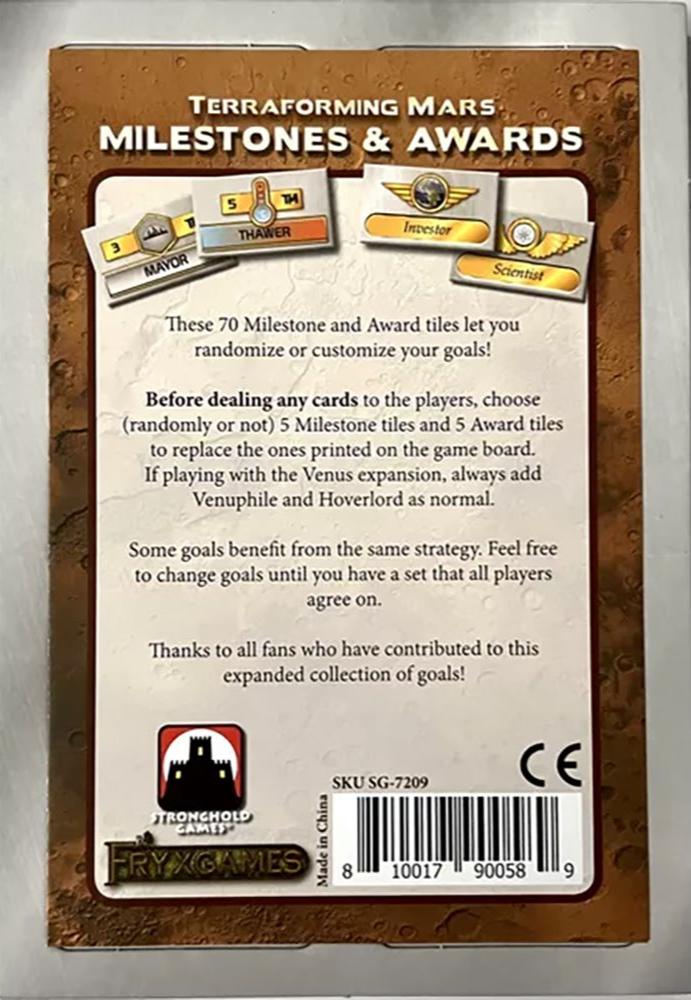 Terraforming Mars: Milestones & Awards (anglais)