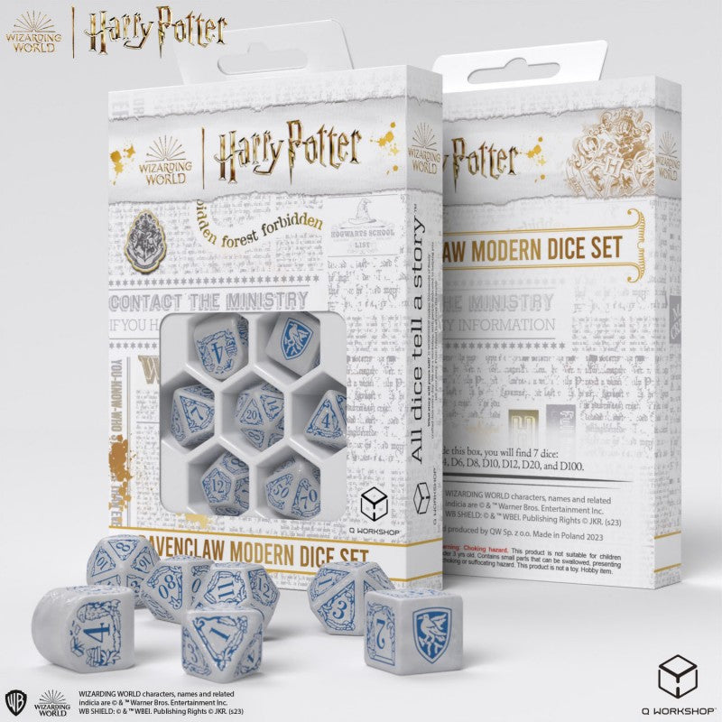 Harry Potter Ravenclaw Modern Dice - White (set of 7 dice)
