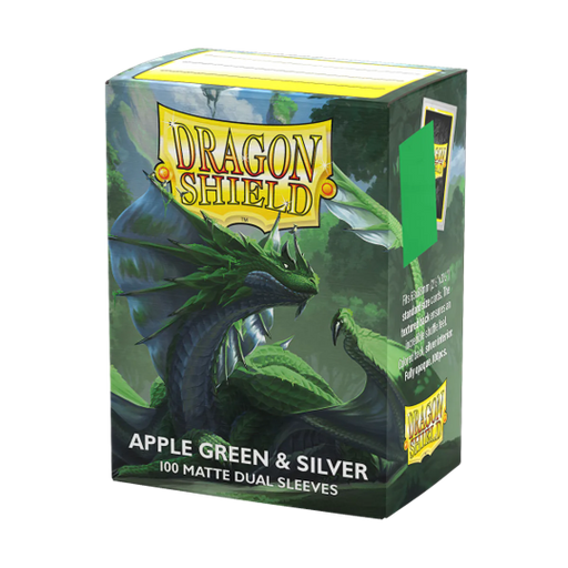 Protecteurs de cartes: Dragon Shield 100ct - Vert Pomme et Argent (Dual Matte)