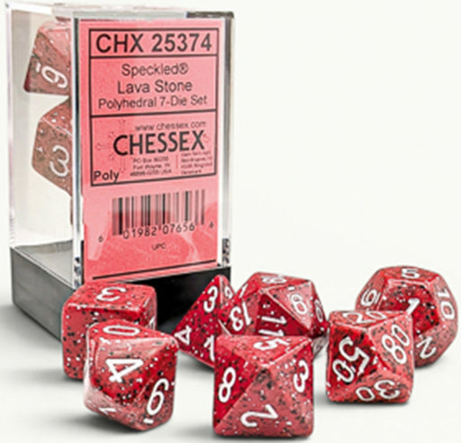 Speckled: Set de 7 dés polyhédriques - Lava Stone