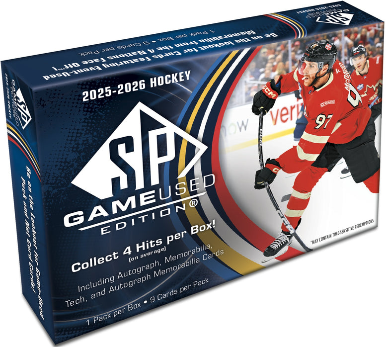 2025-26 Hockey - Upper Deck SP Game Used - Boîte (anglais)