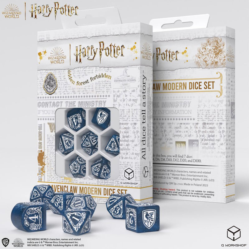 Harry Potter Serdaigle Modern Dice - Bleu (Ensemble de 7 dés)
