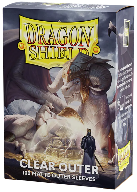 Dragon Shield: Standard Sleeves Outer Matte - Clear (Multilingual)