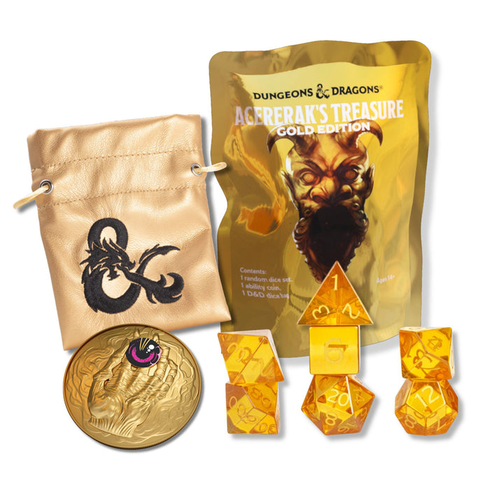Acererak's Treasure Packs - Gold Edition (ensemble de 7 dés)