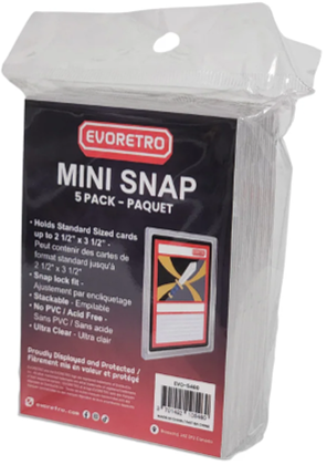 Evoretro: Mini Snap Card Holders (Paquet de 5)
