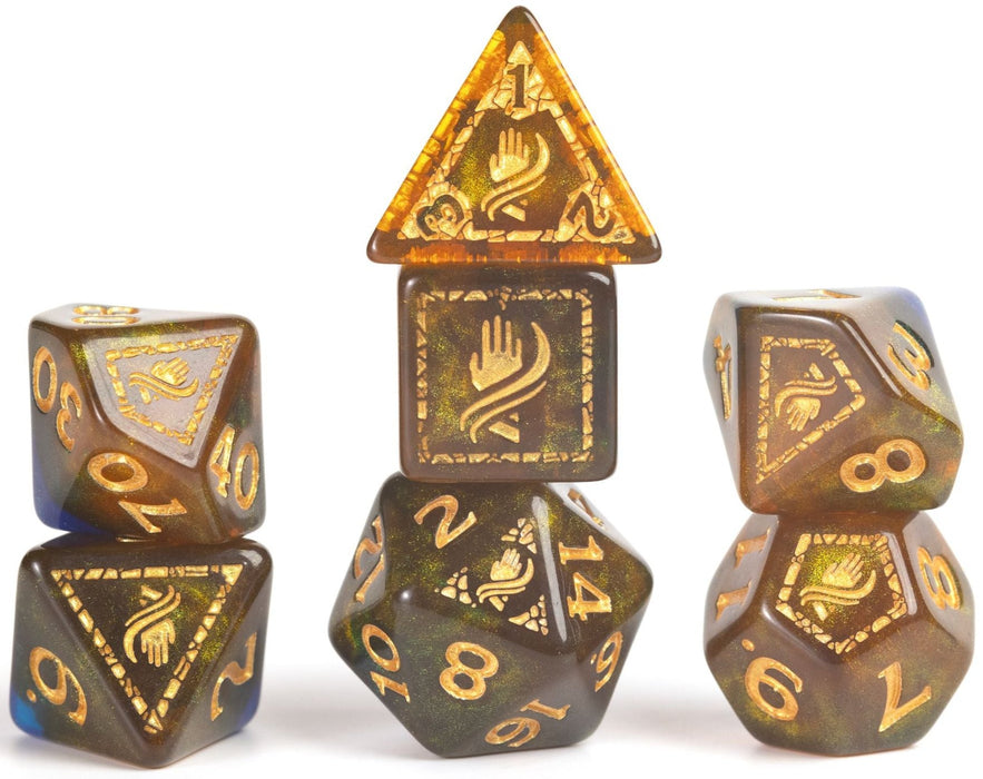 D&D Adventure Dice Monk: Blue/Gold