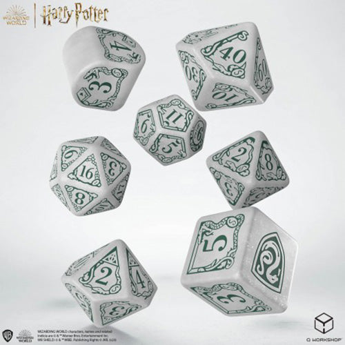 Harry Potter Slytherin Modern Dice - White (set of 7 dice)