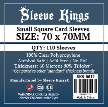 Protecteurs de cartes: Sleeve Kings 70mm x 70mm - Paquet de 110