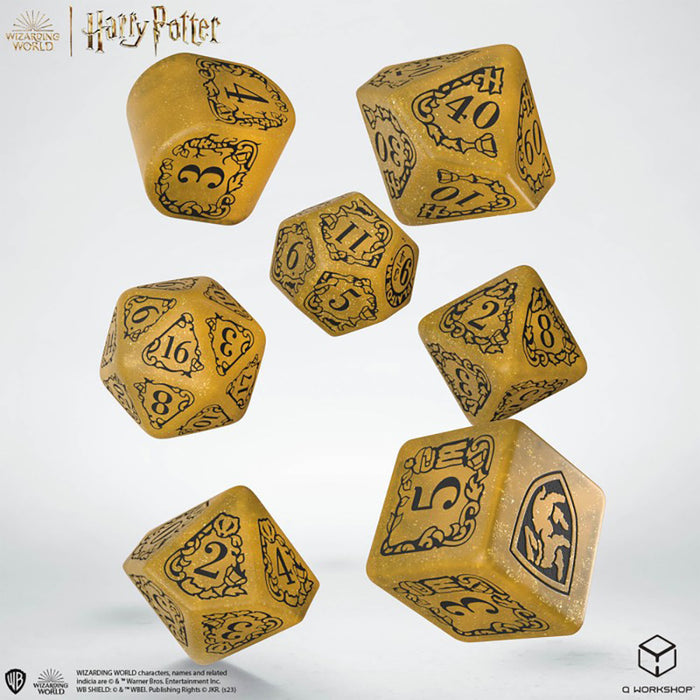 Harry Potter Poufsouffle Modern Dice - Yellow (Ensemble de 7 dés)